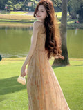 Women's Summer French Elegant Floral Dress + Camisole + Skirt 2026 - As Pictured