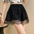Spring Japanese Unique Lace Lace Trim Skirt