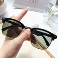 Overseas Classic 3016 Sunglasses Retro Stud Browline Half-Rim Sunglasses Trendy Men Glasses Driving Company Machine