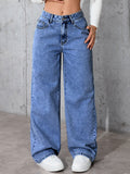 Casual Plus Size High Waist Loose Straight Leg Pants