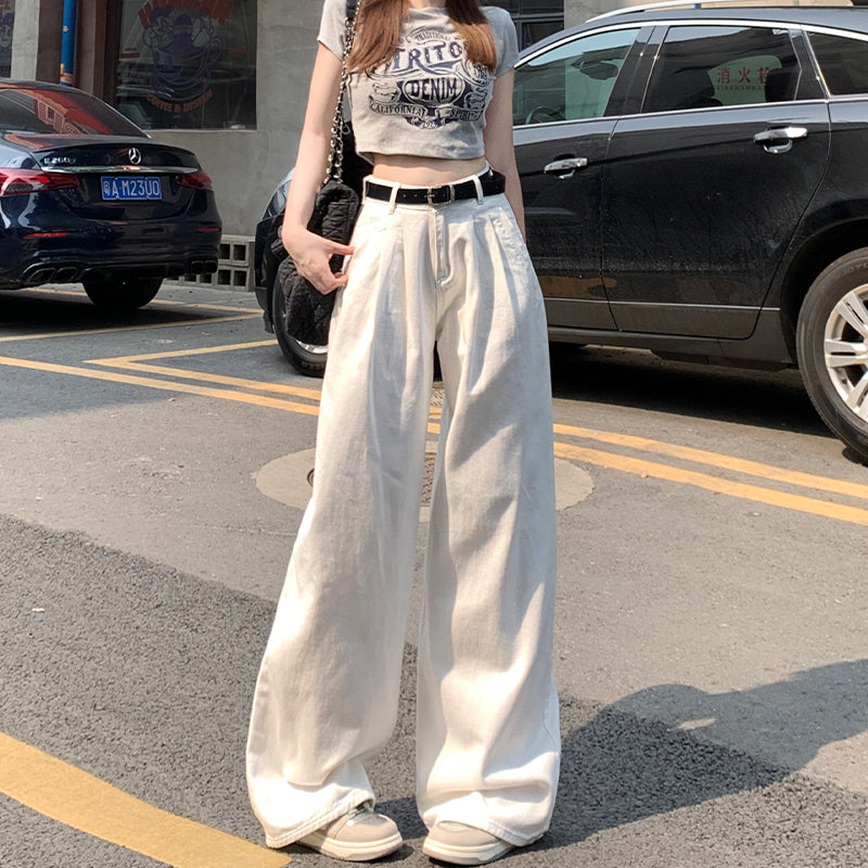 Slimming Relaxed High Waist Pleated Drapey Loose Pants