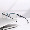 Half-Rim Presbyopia Glasses Formal Fashionable Men Influencer Trendy Style Middle-Aged Uncle Reading Glasses Overseas HD Reading Glasses