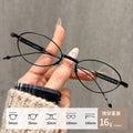 GM Glasses Frame Women Cat-Eye Titanium Metal Oval Round Prescription Men Blue-Light Glasses Frame Maison Margiela M216 Gold Silk Glasses