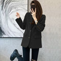 Women's Spring Office Korean Petite Blazer + Top 2026 | Casual Blouse - Red