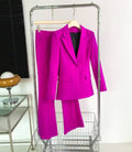 Women's Fall Office Elegant Waist-Tie Slit Fitted Blazer 2026 - Blue