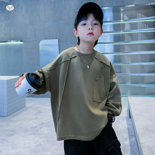 Boys' Hoodie Long Sleeve Base Layer T-Shirt