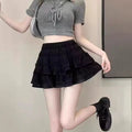 Spring Japanese Unique Lace Lace Trim Skirt