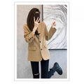 Women's Spring Office Korean Petite Blazer + Top 2026 | Casual Blouse - Red