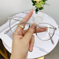 Anti-Blue-Light Reading Glasses Men Viral Hit Ultra-Light HD Older Adults One Fashionable Trendy Style Oval Round Reading Glasses