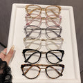 Photochromic Cat-Eye Prescription Glasses Overseas American Trendy Western Metal Big Frame Retro Premium Bare Face Prescription Sunglasses