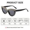 Cat-Eye Rhinestone Sunglasses New Fashionable Party Glasses Tweed Style Personality Pose-Worthy Women Sunglasses Premium