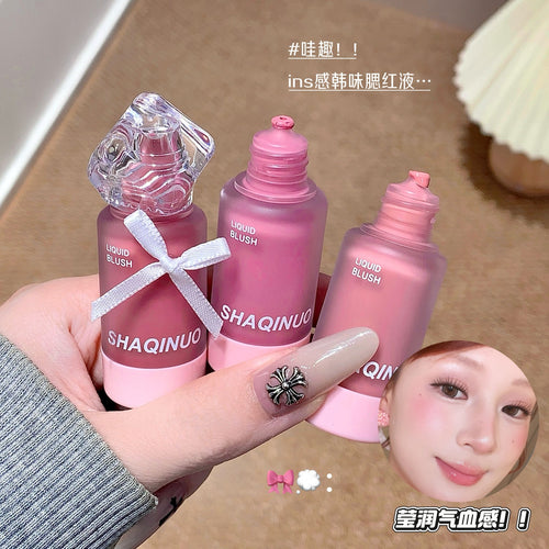 SHAQINUO雾彩丝滑腮红液  雾面哑光自然膨胀腮红学生平价国货彩妆