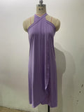 Sexy Halter Neck Irregular Casual Beach Dress, 2025