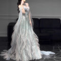 Off-Shoulder Ball Gown - Luxury Elegant Prom Dress for Hosting and Performance