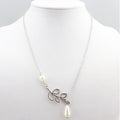 Western Personality Leaves Pearl Shell Bead Teardrop Simple Stylish Cross Necklace Korean Clavicle Chain Eco