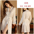 菲韵欧美晨袍睡衣女 仿真丝性感开衫酒店睡袍浴袍家居服批发285