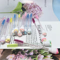 Heart-Shaped Disposable Lash Wands - Bow Design, Multi-Color Makeup Brushes