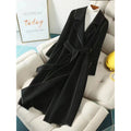 Fall-Winter Versatile Minimal Wool Mid-Length Long Jacket + Coat