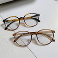 In Stock Prescription Glasses Ultra-Light Mustard Tea Retro Round Anti-Blue-Light No Rx Glasses Bare Face Small-Frame Prescription Sunglasses