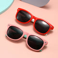 New Import Kids Silicone Leg Men Sunglasses Girls Square Frame Fashionable Polarized Outdoor Sunshade Baby Sunglasses
