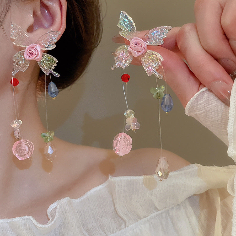 Colorful Star Tassel Drop Earrings - view 3