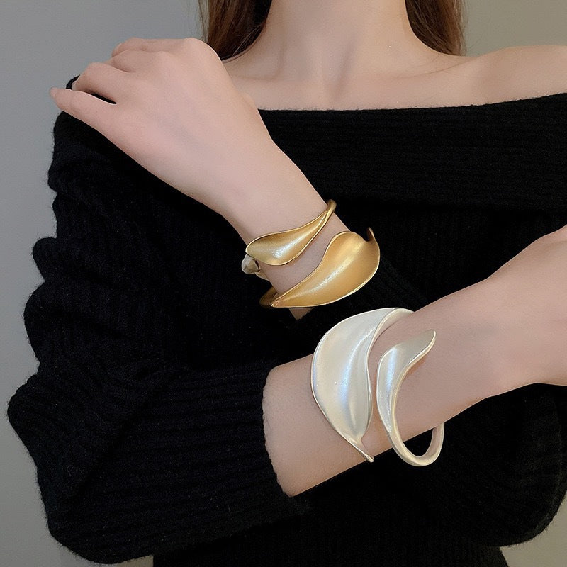 Geometric Multi-Layer Wrap Cuff Bracelet - view 2