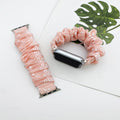 For appleiwatch Band S8 New Spring/Summer Embroidered Flower Polyester Large Cord Hair Tie Apple Watch Band