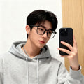 Prescription Glasses Finish Item Fashionable Retro Glasses Frame Unisex Overseas Bare Face Anti-Blue Plano Versatile Prescription Sunglasses