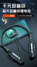 New Bluetooth headset hanging neck type Bluetooth headset waterproof battery display suitable for Android VIVO Huawei Apple