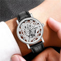 New Watch Men Clear Base Cutout Imit. Mechanical Watch Men Belt Quartz Watch In Stock Watch Wholesale
