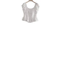 Summer Korean Gentle Puff Sleeve Waist-Tie Pleated Shirt
