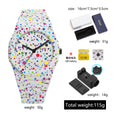 New Fashionable Simple Casual Ultra Thin Versatile Mens Watch Arabian Numbers Engrave Degree Silicone Waterproof Quartz Watch