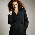 Women's Fall-Winter Korean Casual Waist-Tie Loose Mid-Length Long Jacket 2026 - Black