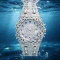 New Export Hot Sale Mens Watch Full Diamond Hip-Hop Personality Thorn Large Dial Design Premium Waterproof Watch