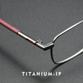 Ultra-Light Pure Titanium Glasses Frame P8750JS Men Big Face Formal Frame Minimalist Gold Silk Super Spring Leg Glasses Wholesale
