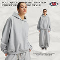 AR Men's Fall/Winter 430G Loose Fit Fleece-Lined Thermal Hoodie - Warmth