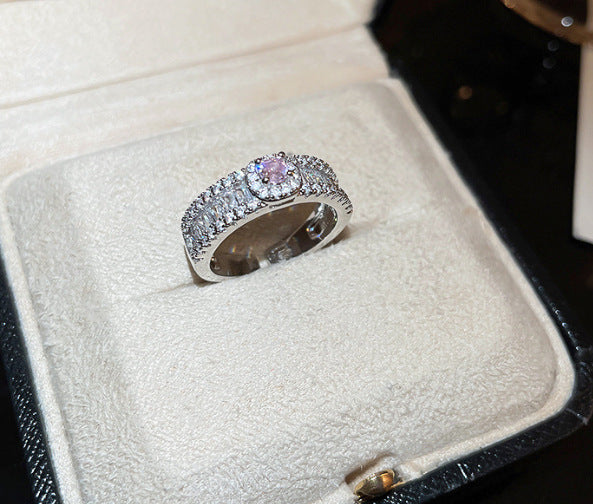 Pink Zircon Butterfly Pearl Ring - view 11