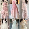 Korean Seaside Vacation Camisole Long Dress, 2025 New