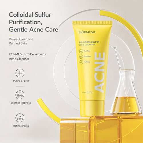 跨境KORMESIC胶态硫洁面乳Facial cleanser洁净净肤外贸厂家批发