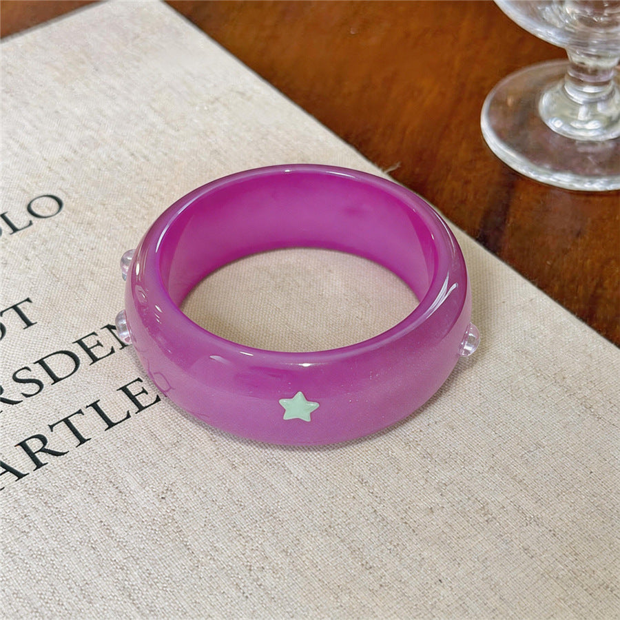 Resin Starfish Textured Bangle Bracelet - view 7