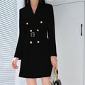Women's Fall Korean Mid-Length Long Blazer + Jacket 2026 | Trendy Jacket - White