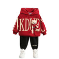 Boys' Cartoon Print Hoodie & Pants Set