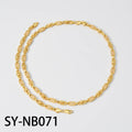 Fashionable New Horseshoe Buckle Spliced Rhinestone Elegant Necklace Emperor King Chain Clavicle Chain Gold Plated Necklace Bracelet Set