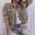 Long Sleeve Lapel Collar Jacket