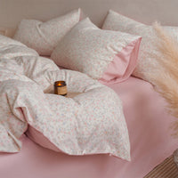 Spring Rose / 0.9m Bed - 3-Piece Flat Sheet - 150x200cm