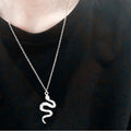 EU/US Import Snake Shape Necklace Unisex Couples Snake Shape Pendant Versatile Retro Snake Pendant Sweater Chain Women N6401