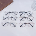 Si Pattern Gold Silk Glasses Men Face-Slimming Metal Fine Frame Photochromic Plano ins Stylish Prescription Glasses Frame