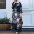 Fashion Long Sleeve Printed Shirt + Pants 2-Piece Set