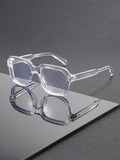Tortoise Shell Anti-Blue Plano Glasses Frame New Western Stud Square Wear Jewelry Glasses Women Bare Face Versatile Frame