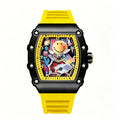 Export Bestseller Trendy Watch Stylish Fashionable Quartz Waterproof Wine Barrel Shape Men Cutout Smiley Watch Drop Ship
